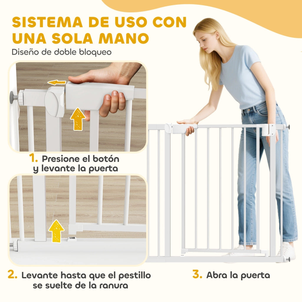 Barriera Sicurezza Bambini ¨C zephmum ¨C 76-88 cm Bianco