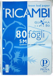 RICAMBI QUAXIMA CARTA A4 5 MM 80 FOGLI