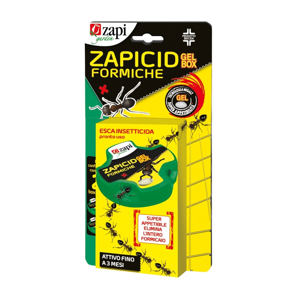 ZAPICID GEL BOX ESCA PER FORMICHE per casa e negozi insetticida ZAPI 2 BOX