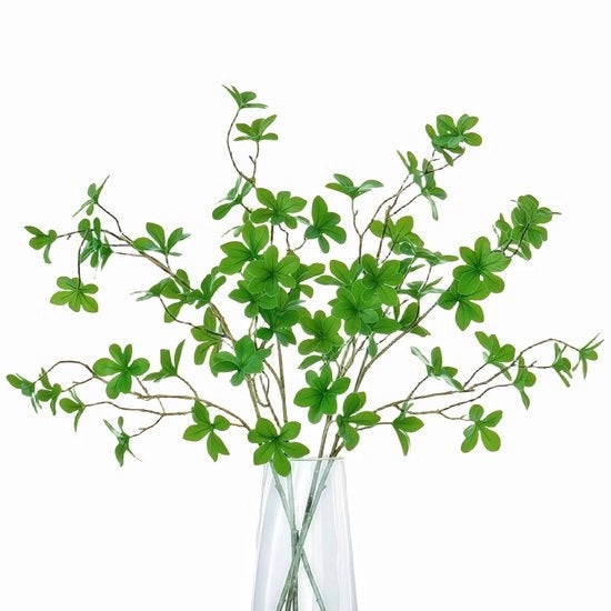 Pianta artificiale 65 cm - Eucalipto - Decorazione per tavolo - 4 rami - Pianta finta per interni/esterni