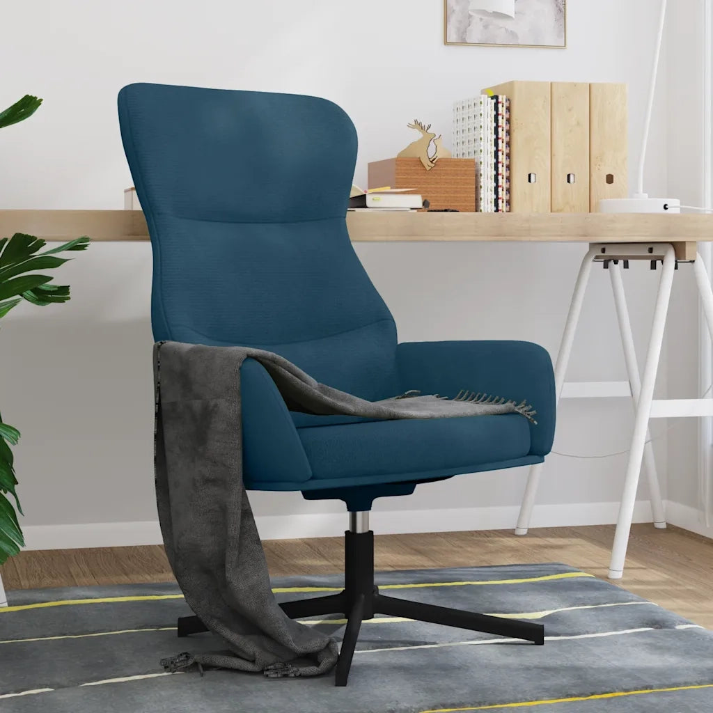 Poltrona Relax Blu in Velluto 341118