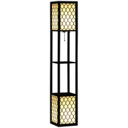 Lampada a piantana ¨C Minimal ¨C nero MDF 26x26x156 cm