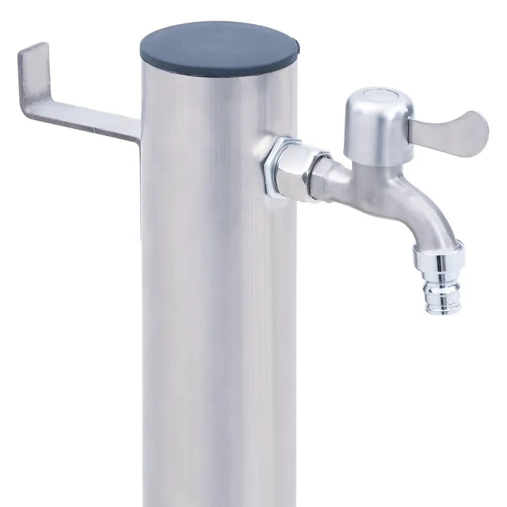 Colonna d'Acqua da Giardino 80 cm Acciaio Inox Rotonda CFW2582805