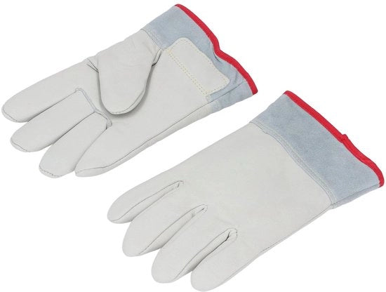 Manopole antivirali 26 cm - pelle PU - resistente a bassa temperatura - liquido azoto - laboratorio biomedico - lunghezza extra - manopole da lavoro