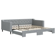 Divano letto | Sof¨¤ letto | Letto singolo Estraibile Grigio Chiaro 100x200 Tessuto
