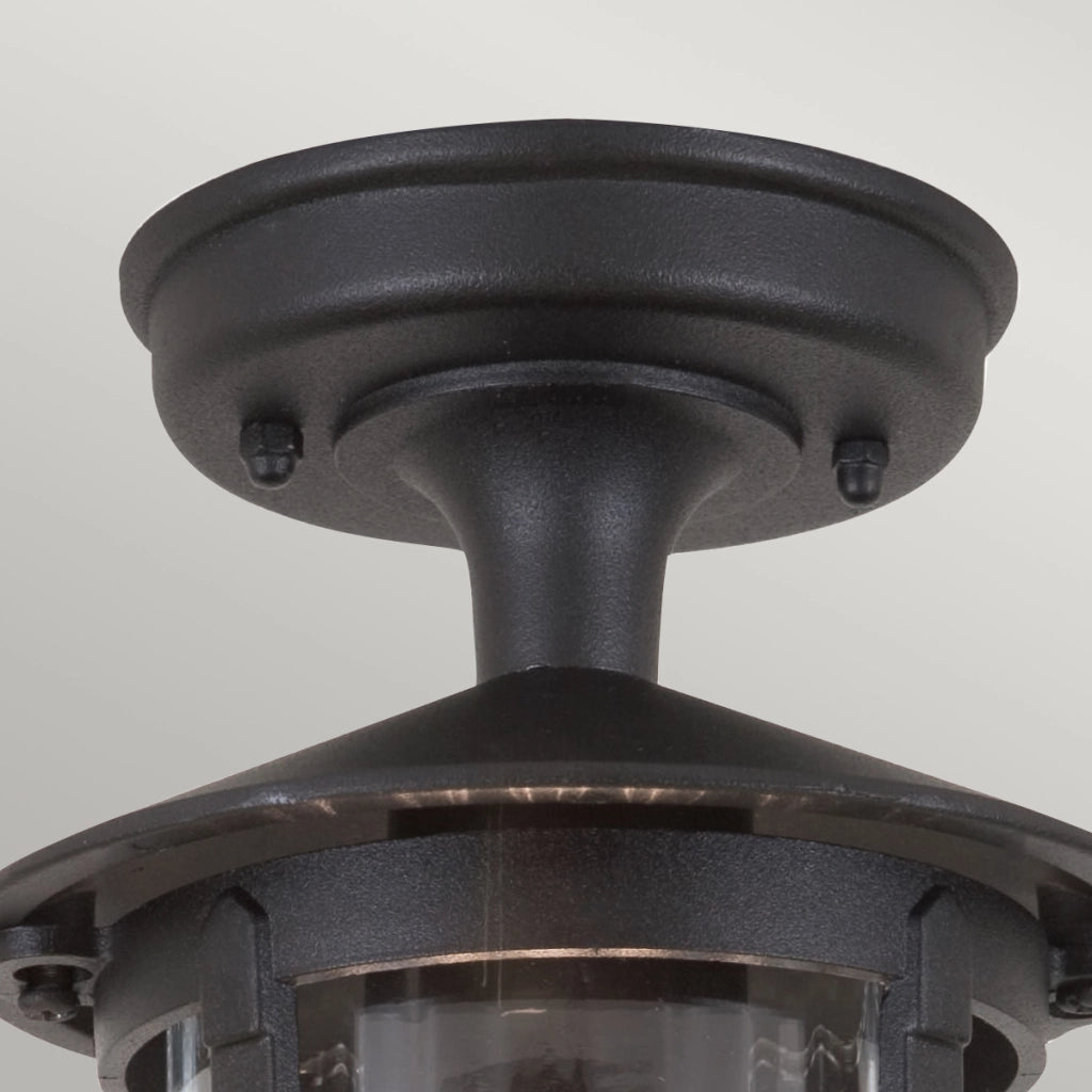 Plafoniera esterna Hereford 1 luce E27 nera Elstead