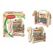 Trade Shop - Pallottoliere In Legno A Forma Di Cavallo Giocattolo Gioco Bambini -