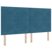 Testiera | Testata LED con strisce LED Blu 180 cm Velluto