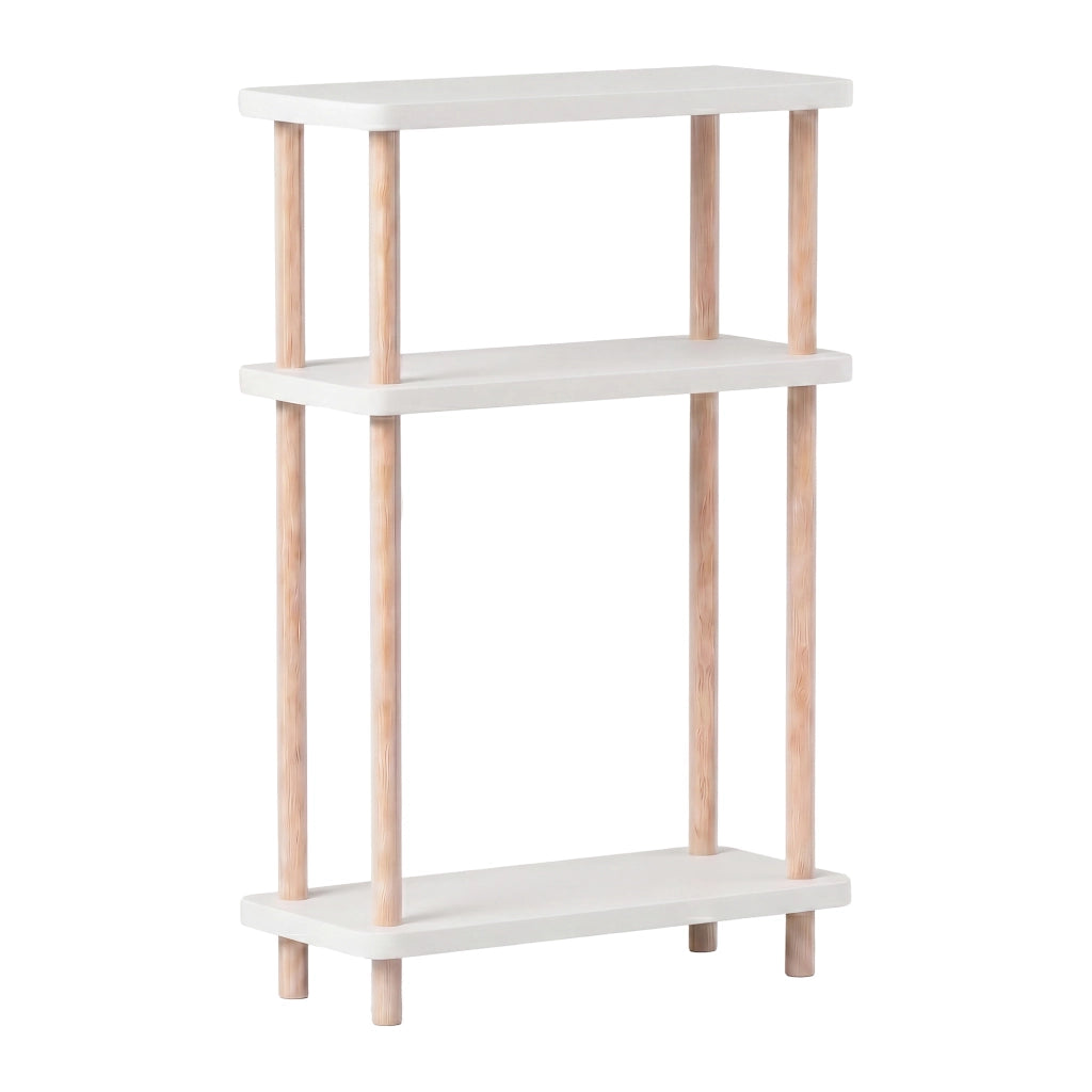 Scaffale da Terra Multiuso Nampernu a 3 Piani 62 x 40 x 18 cm - Bianco [en.casa]