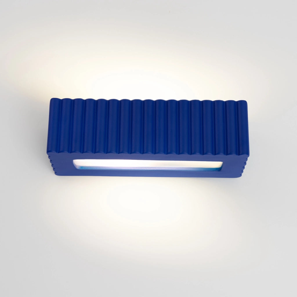 Lampada da parete in ceramica RIGATA ultramarine
