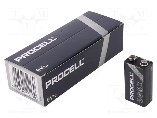 BATTERIA alcalina 9V PROCELL 6LR61 box 10 pz