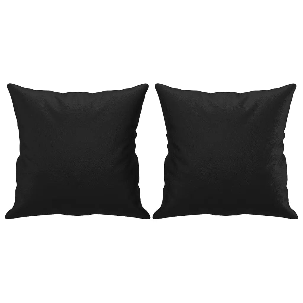 Divano a 2 Posti con Cuscini-Sofa 2 Posti con Cuscini Nero 140 cm in Similpelle 540025