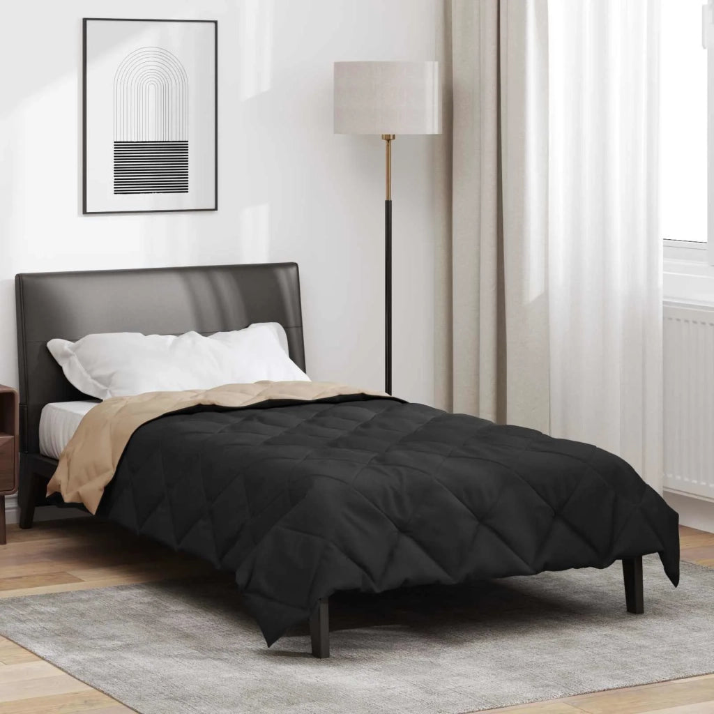 Piumone Completo Annuale Nero e Talpa 135 x 200 cm Microfibra 42025608