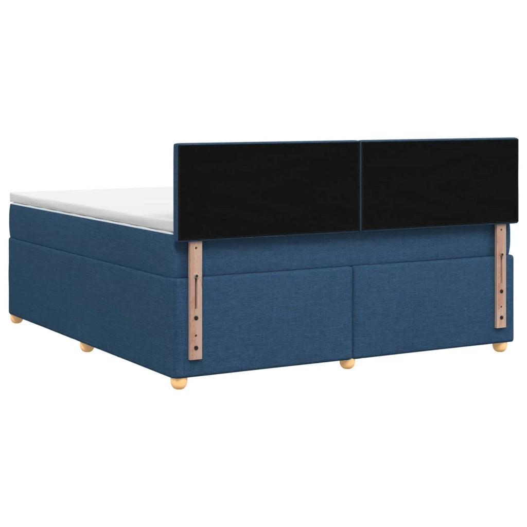 Letto box spring con materasso Blu 160 x 200 cm Tessuto 3452463