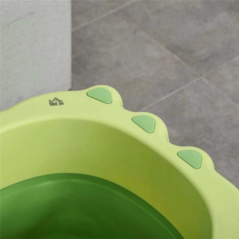 VASCA BAGNETTO PIEGHEVOLE 0-6 ANNI IN PLASTICA ANTISCIVOLO VERDE