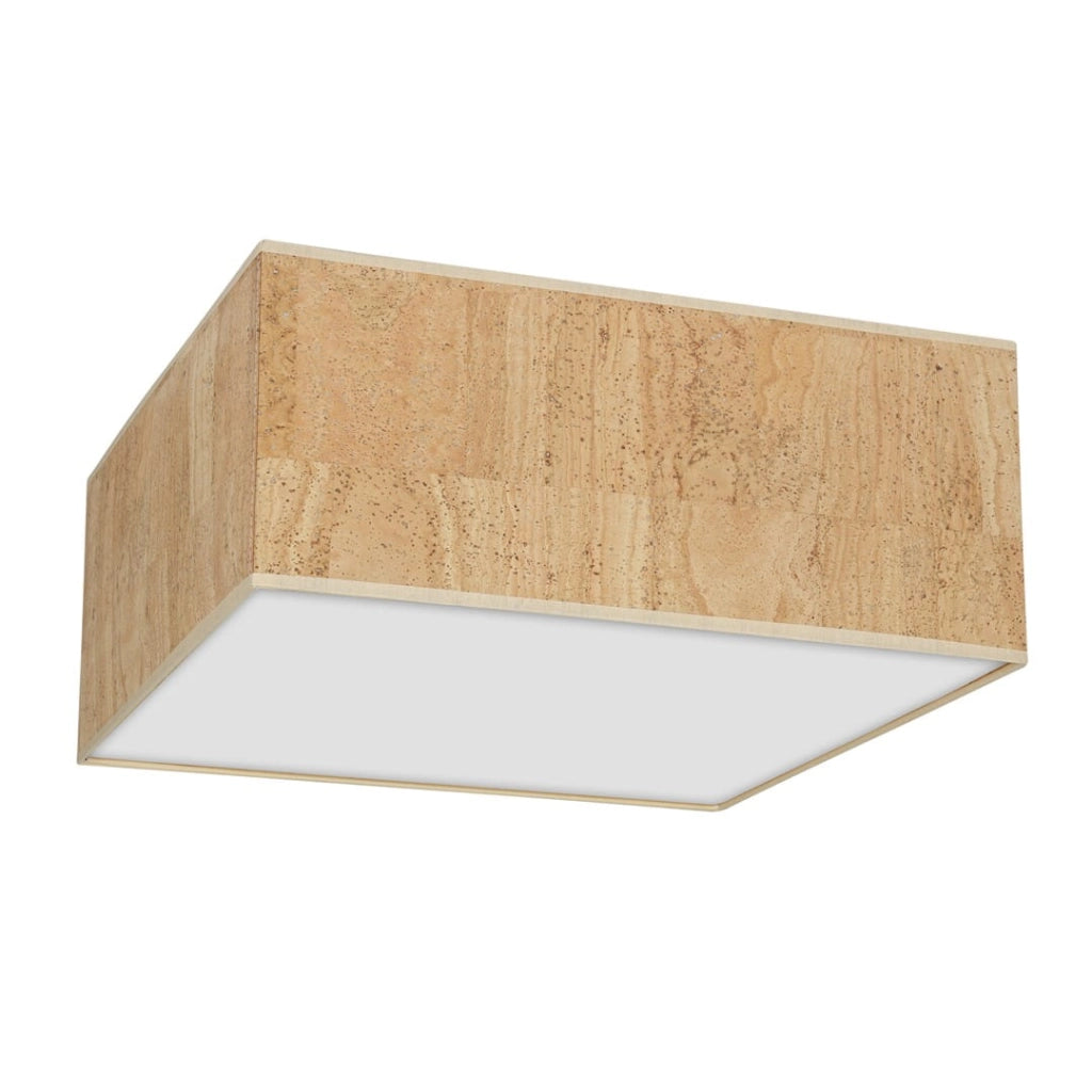 Plafoniera quadrata Milagro CORK 3xE27 sughero 50cm