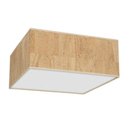 Plafoniera quadrata Milagro CORK 3xE27 sughero 50cm