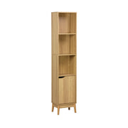 Colonna di stoccaggio per bagno vintage, 3 ripiani, frassino