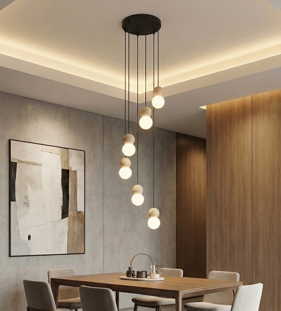 Lampada a sospensione anello LOOP LED nera Emibig