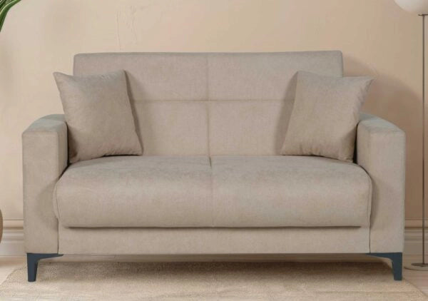 Divano Boston 2 posti tessuto grigio stone