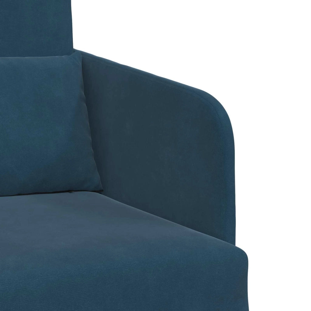 Divano letto | Sof¨¤ letto | Letto singolo Blu 65 x 80 x 83 cm Velluto