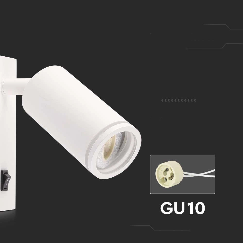 Applique V-TAC GU10 bianca con interruttore VT-429-10295