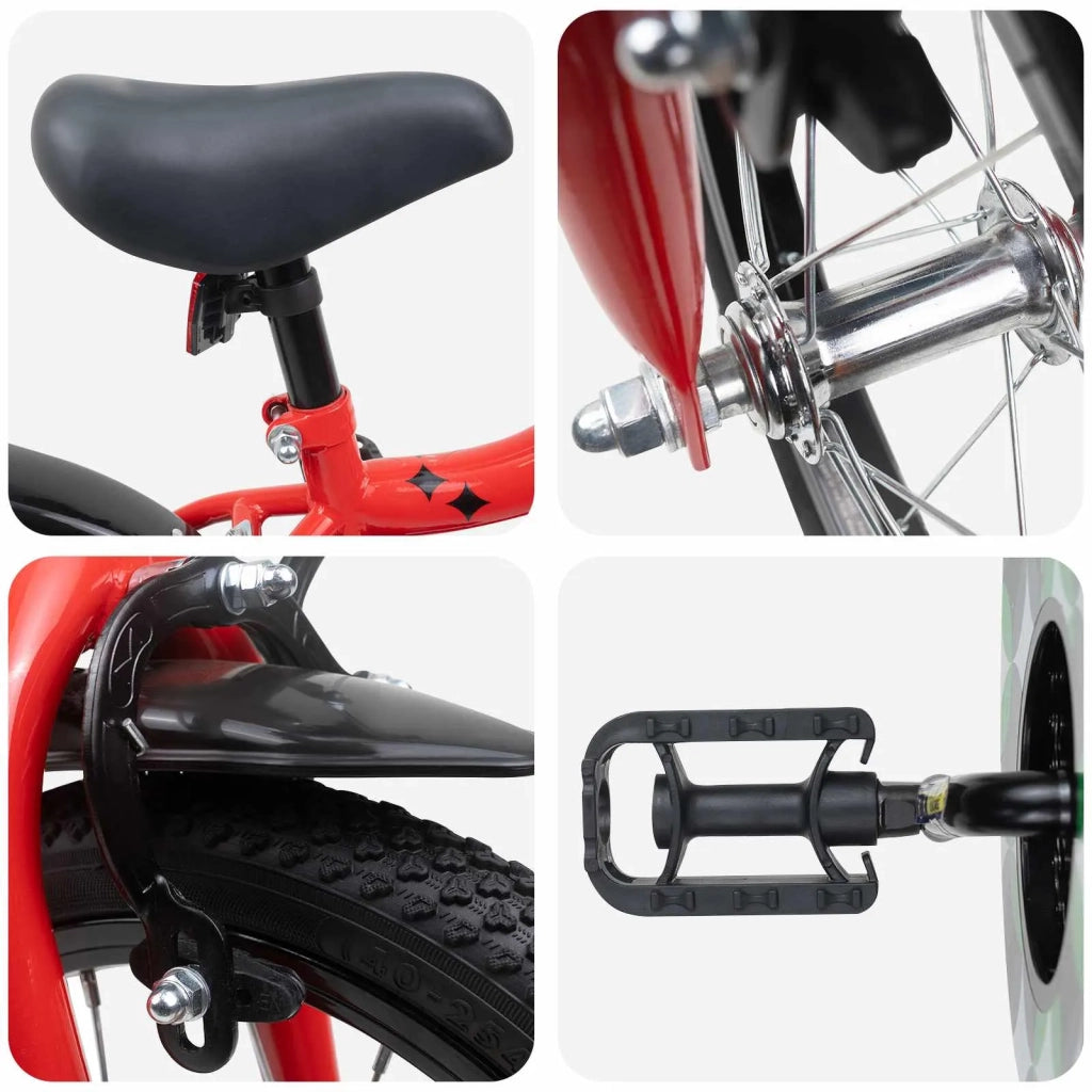 Bicicletta per Bambini 12 Pollici per bambini di 2-4 anni Rosso 42009471