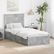 Struttura del letto-Giroletto Grigio Certo e Argento 75 x 190 cm 696151