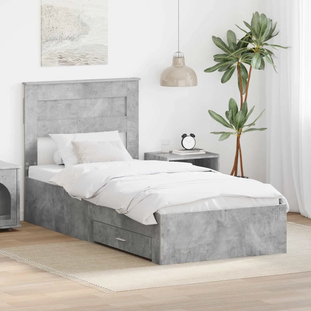 Struttura del letto-Giroletto Grigio Certo e Argento 75 x 190 cm 696151