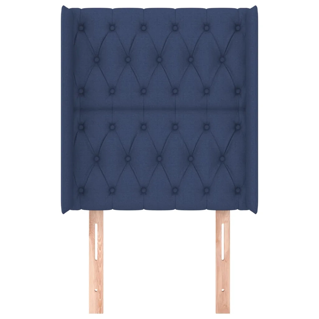 Testiera | Testata ad Orecchio Blu 83x16x118/128 cm in Tessuto