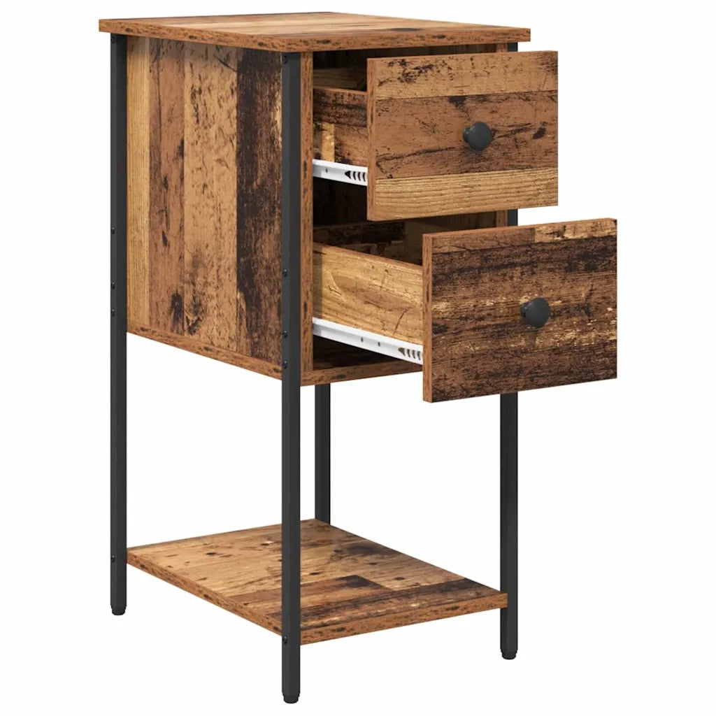 Comodino | Armadio da Notte | Mobiletto da notte con cassetto Legno vecchio 32 x 42 x 70 cm