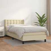 Giroletto a Molle con Materasso Crema 100x200 cm in Similpelle 3130765