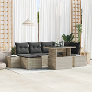 Set Divano da Giardino con cuscino 7 pcs Grigio chiaro 3349218