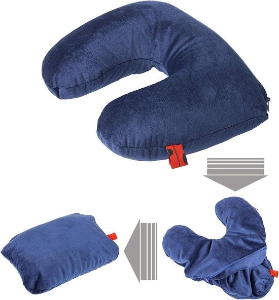 Cuscino Viaggi Multiuso - 2in1 Cuscino per Auto con Schiuma di Neoprene Comoda