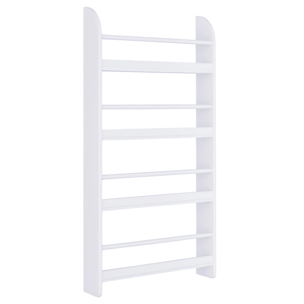 Libreria a Parete con 4 Ripiani in Legno Bianco ¨C Zephmum ¨C 59x12x113