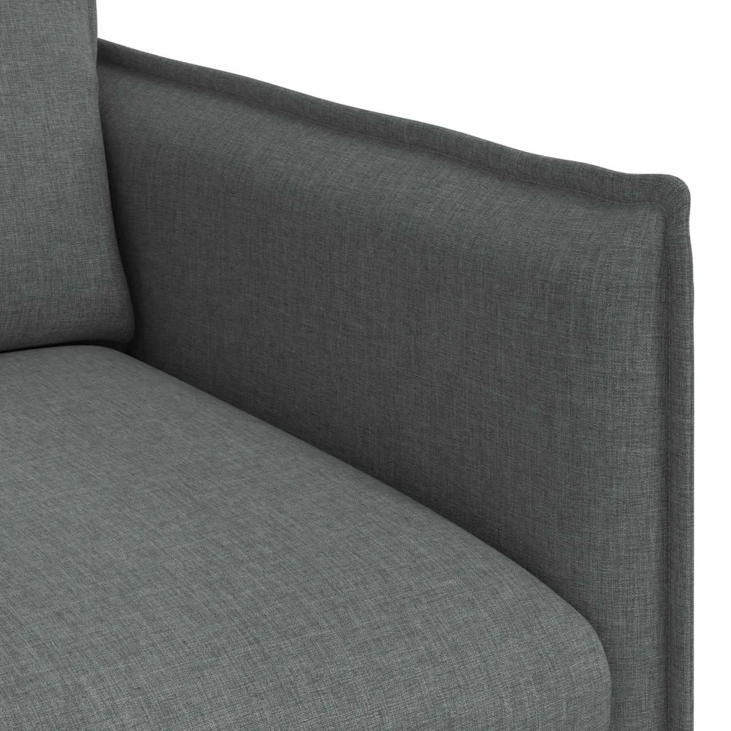 Divano 2 pcs Grigio scuro 196 x 82 x 85 cm Tessuto