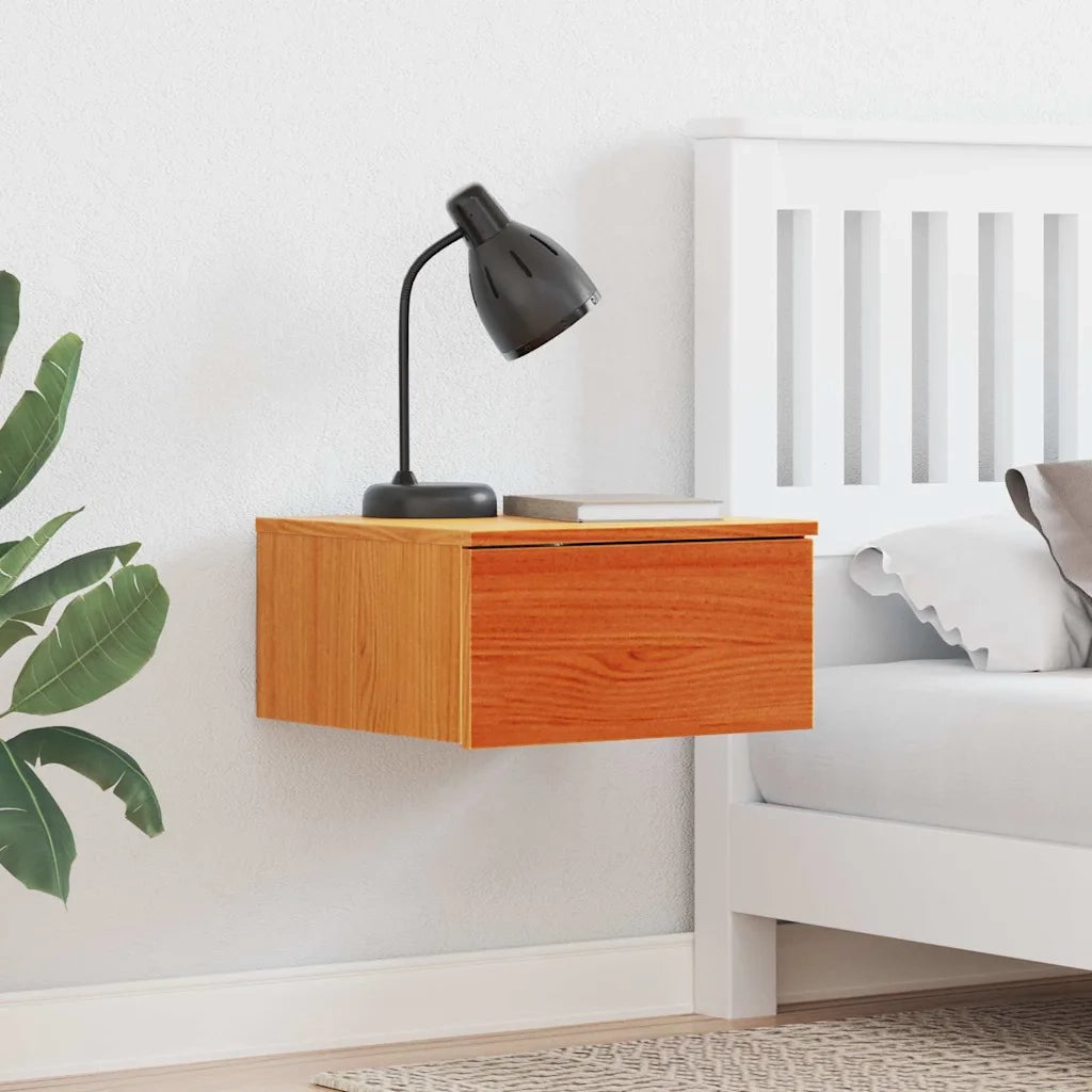 Comodino con cassetto 2 pcs Marrone cerato 37 x 35 x 18,5 cm 873486