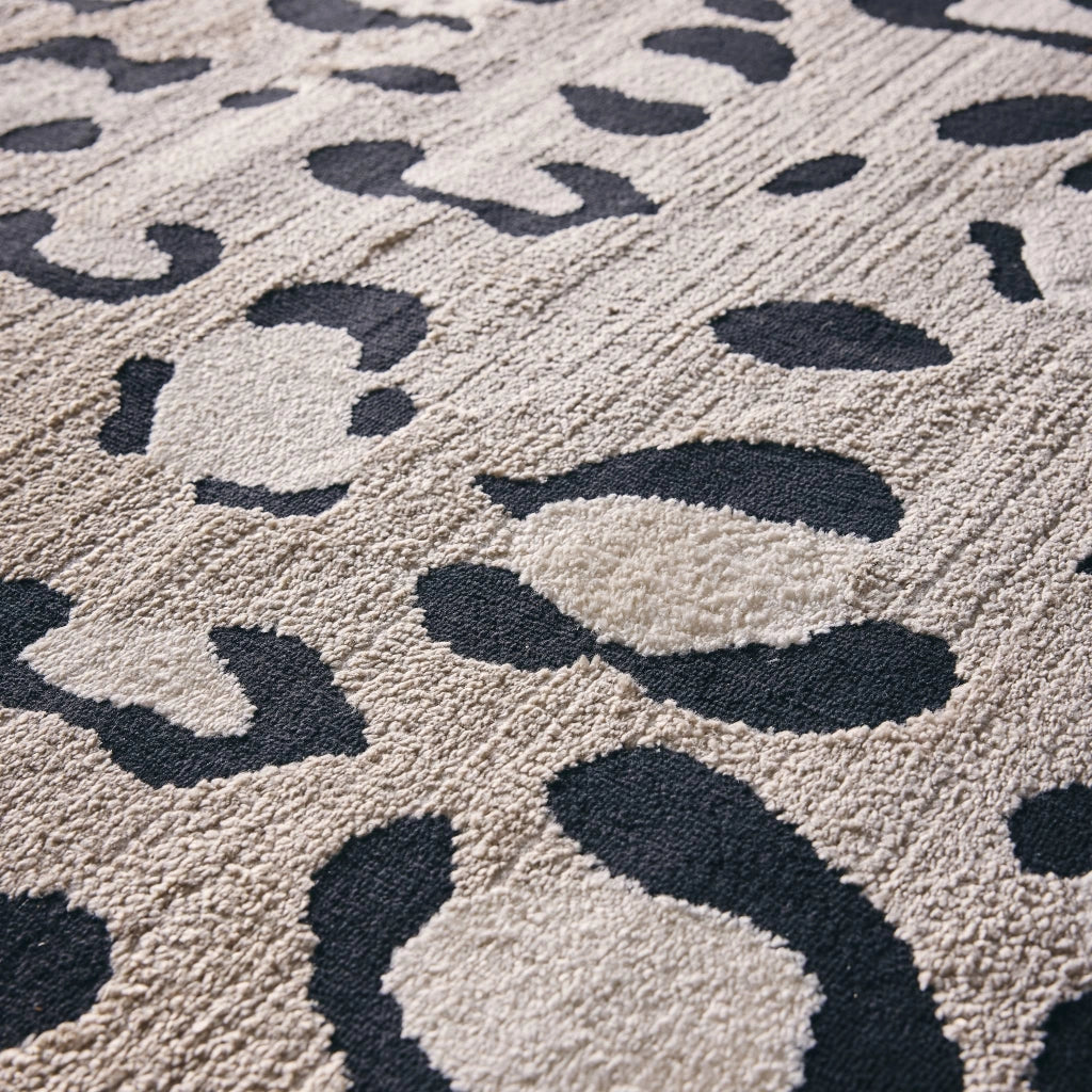 Tappeto interno motivo leopardo beige