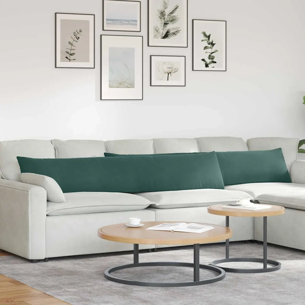 Cuscini da Divano 2 pcs Verde scuro 200 x 40 cm 42013887
