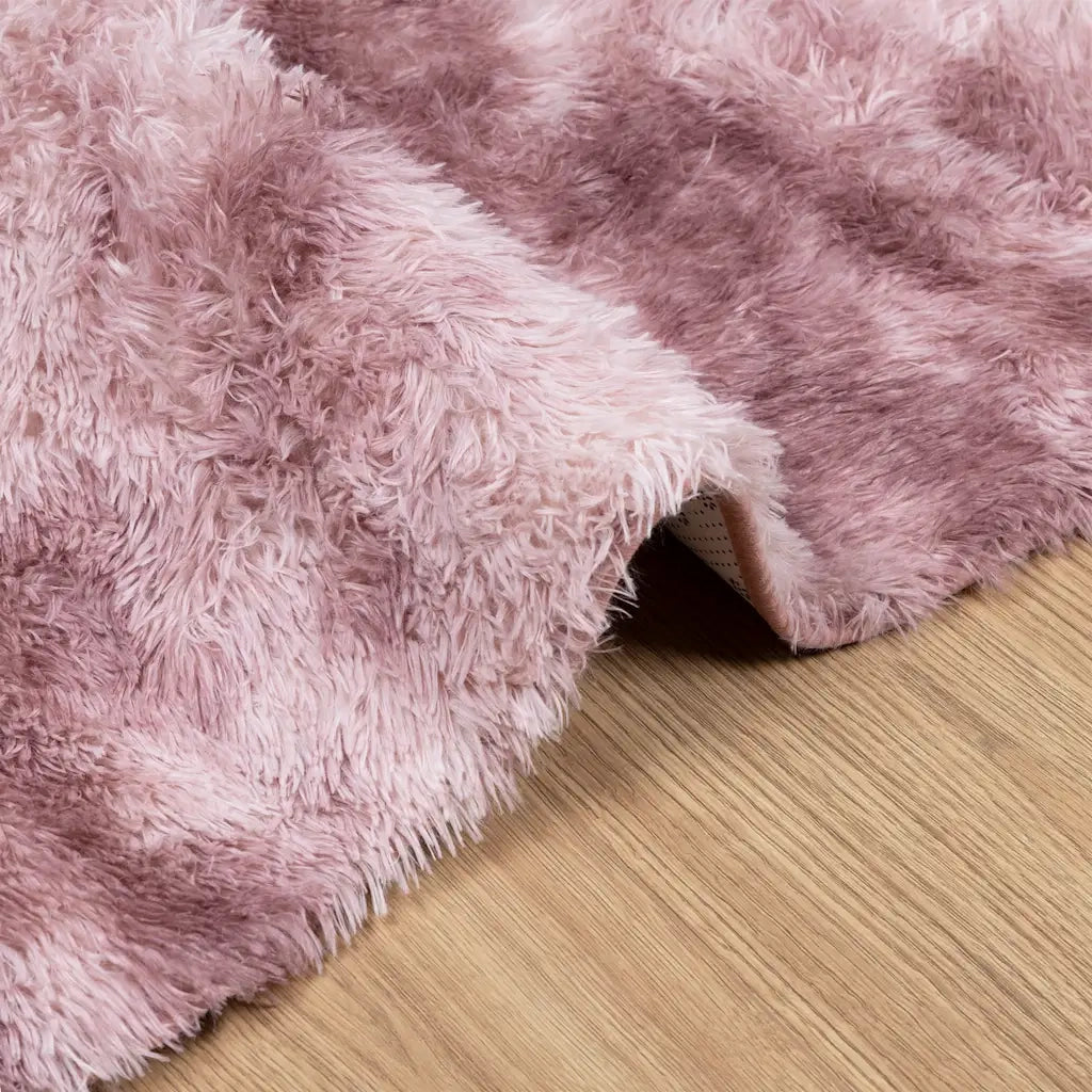 Tappeto del soggiorno | Tappeto Shaggy a Pelo Lungo NAVARRA Rosa Antico 200x200cm