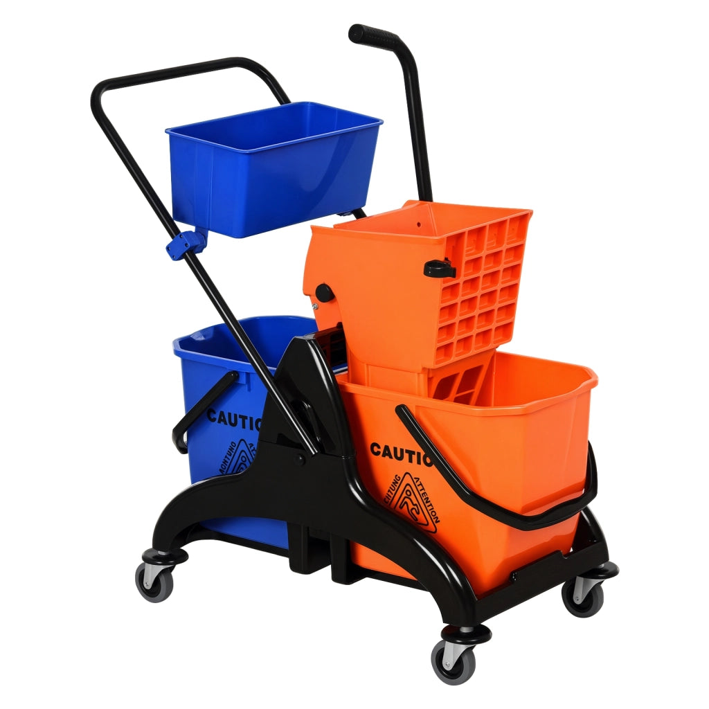 Secchio per lavaggio, rotolabile, 26 litri ¨C Minimal ¨C Arancione, plastica, metallo