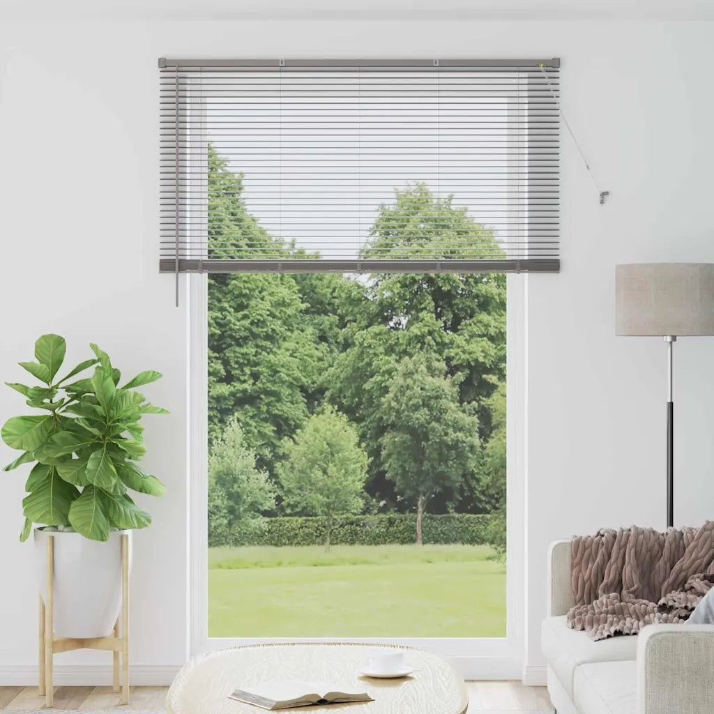 Tendaggi a Veneziana | Tenda a lamelle Argento 220 x 145 cm Alluminio
