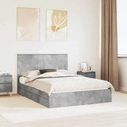 Letto con Contenitore con testiera Grigio cemento 150 x 200 cm 3409541