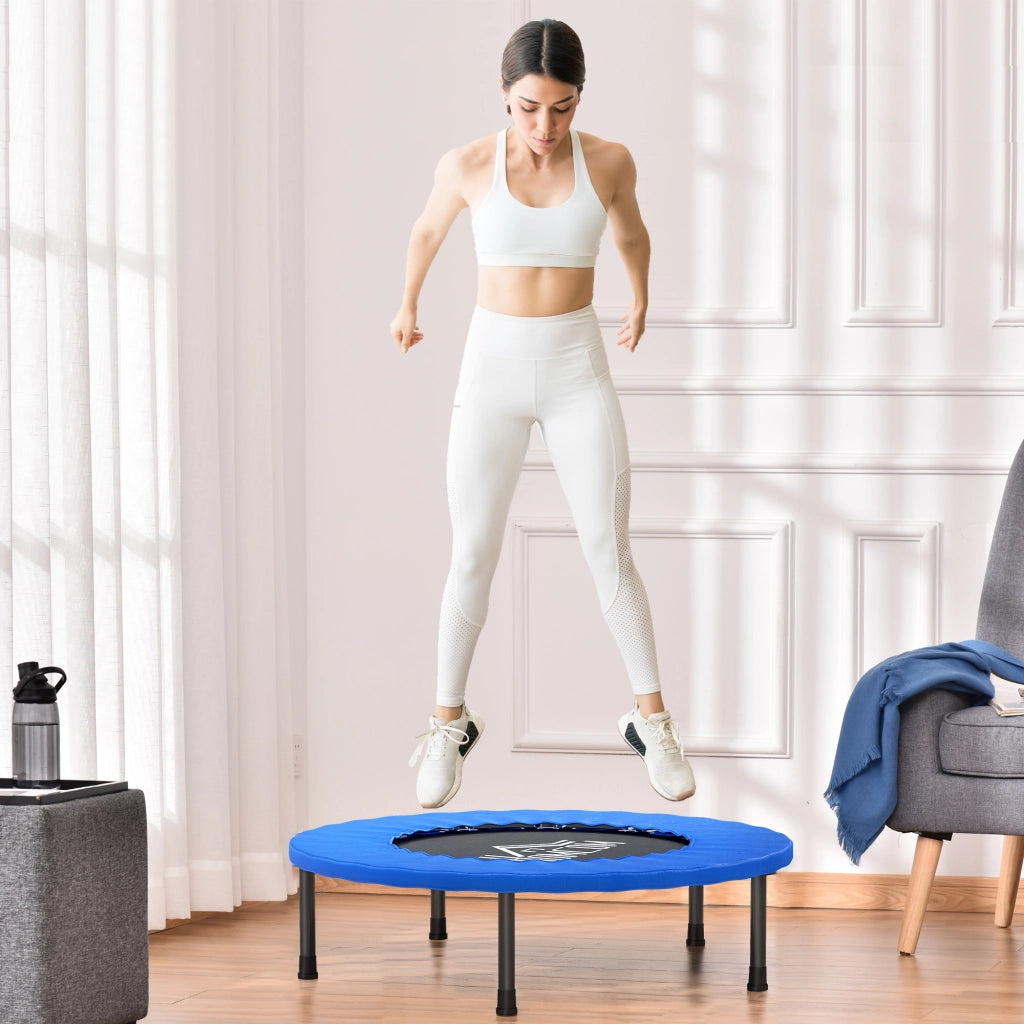 Trampolino fitness mini ¨C Xylo ¨C ? 81 cm, carico 100 kg, piedini antiscivolo, blu e nero
