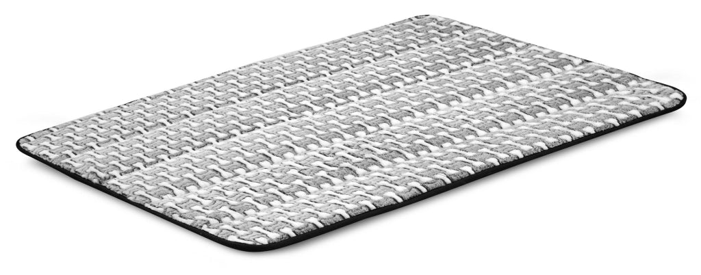 AIO FACTORY 50x70 cm Tappetino per cuccia per cani personalizzabile in pile grigio antiscivolo