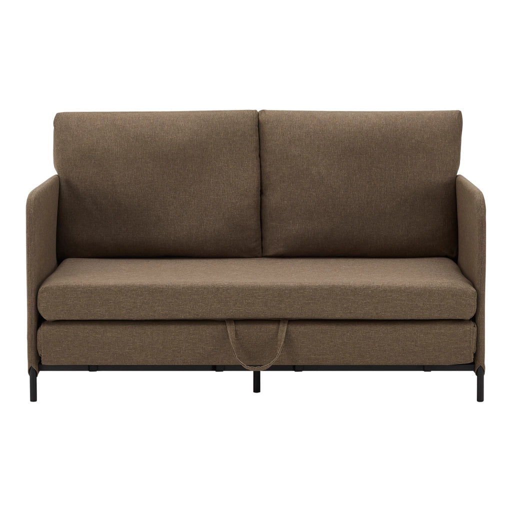 Divano Letto Estensibile Soini 1 Piazza e Mezza 120 x 186 cm Marrone [en.casa]