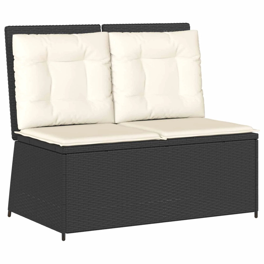 Panchina da giardino Nero polyrattan 3394467