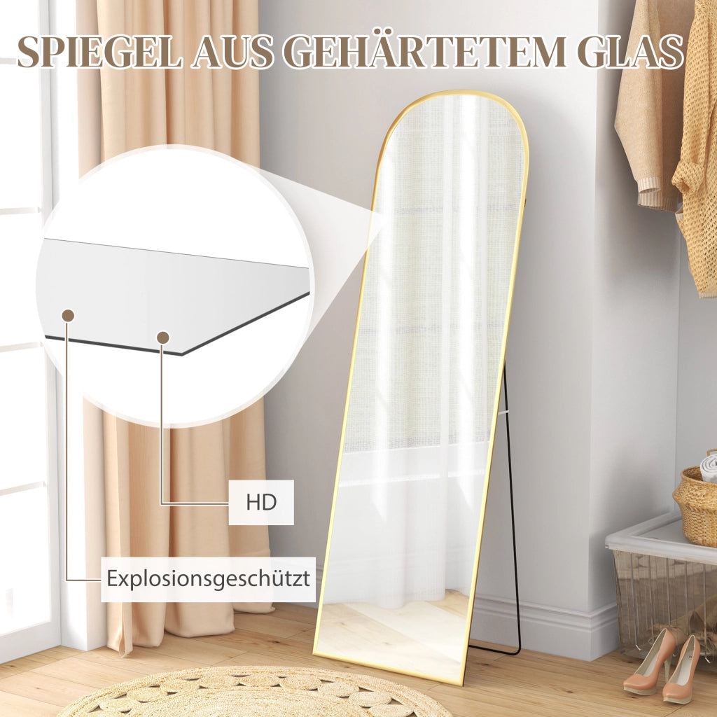 Specchio da Terra Corpo Intero ¨C Xylo ¨C Design Moderno Oro 50x161.5 cm