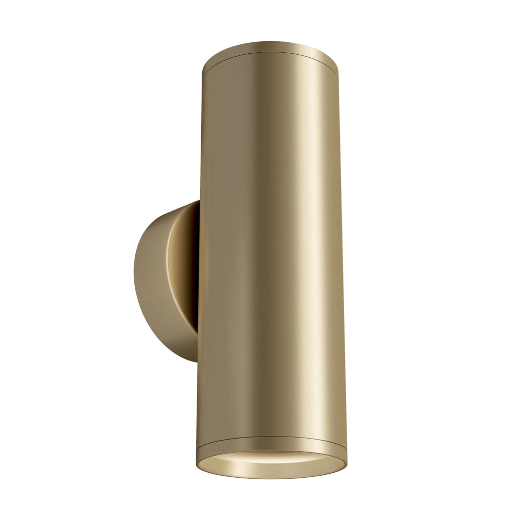 Applique Da Parete Moderno Focus S Alluminio Oro 2 Luci Gu10 10W