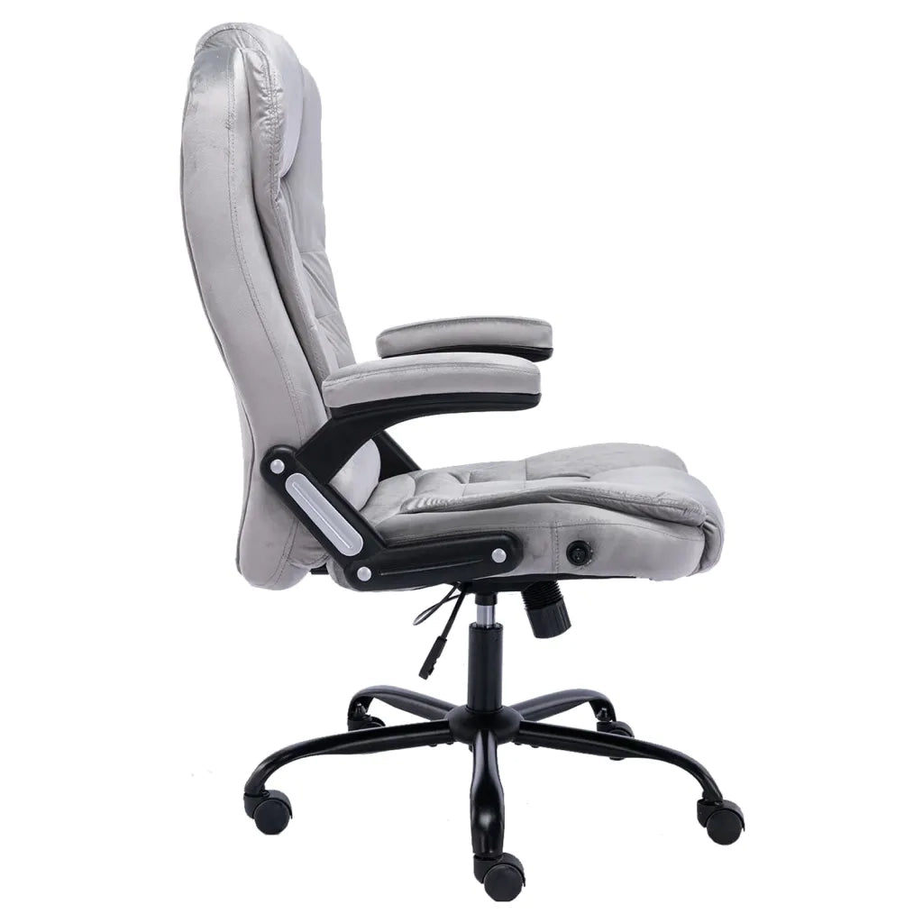 Sedia da Ufficio Grigio Chiaro in Velluto 20570